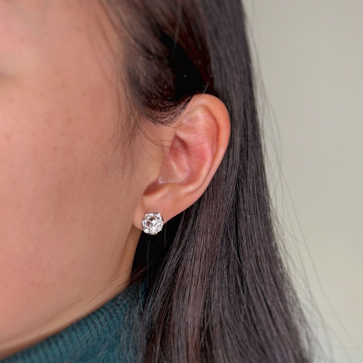 Boucles d'oreilles - Or blanc, Platine et diamants - Castafiore