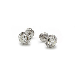 Boucles d'oreilles - Or blanc, Platine et diamants - Castafiore
