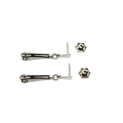 Boucles d'oreilles OR Boucle illusion en or blanc et diamant - Castafiore