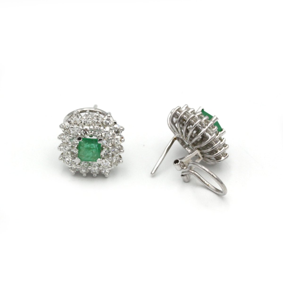 Boucles d'oreilles - Or, Diamants & Emeraudes - Castafiore