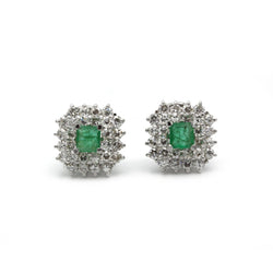 Boucles d'oreilles - Or, Diamants & Emeraudes - Castafiore