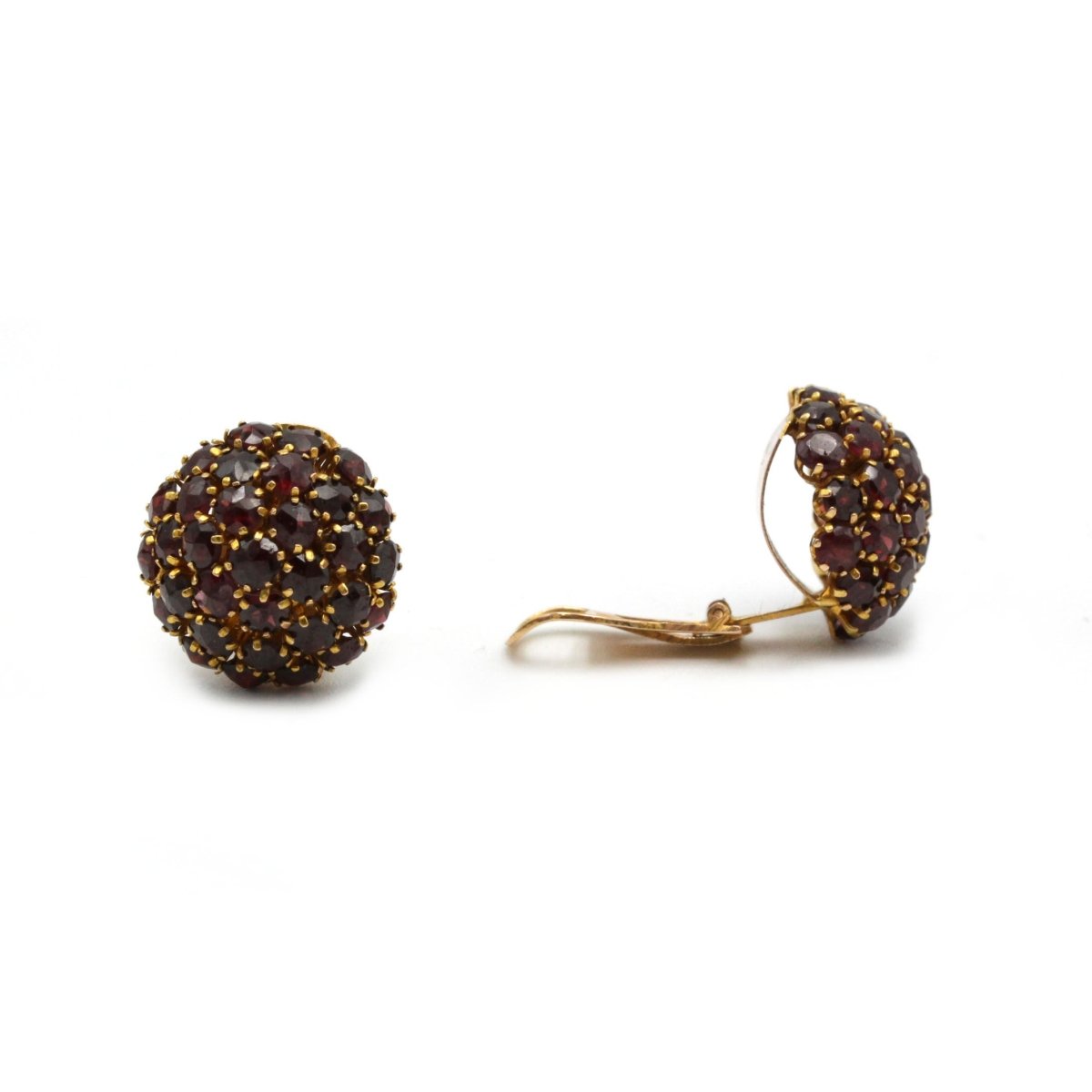 Boucles d'oreilles - Or et grenats - Castafiore