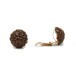 Boucles d'oreilles - Or et grenats - Castafiore