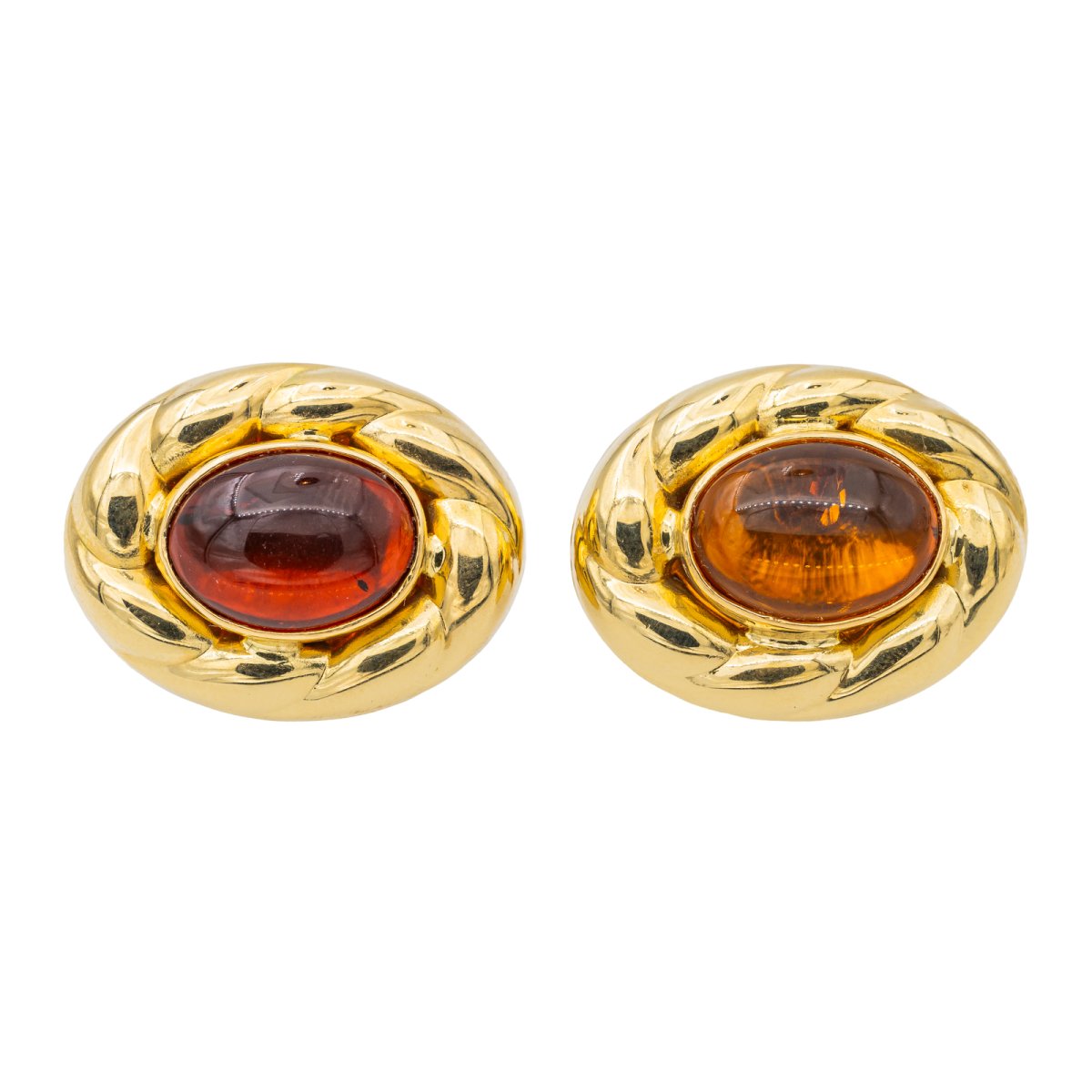 Boucles d'oreilles Or jaune Ambre - Castafiore