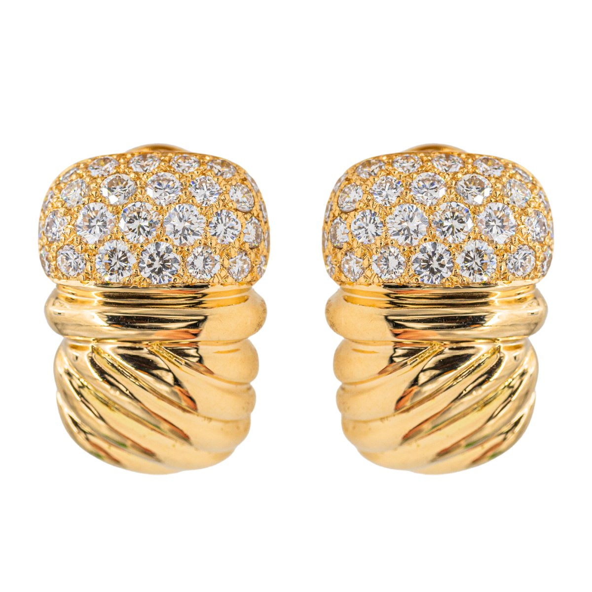 Boucles d'oreilles Or jaune Diamant - Castafiore