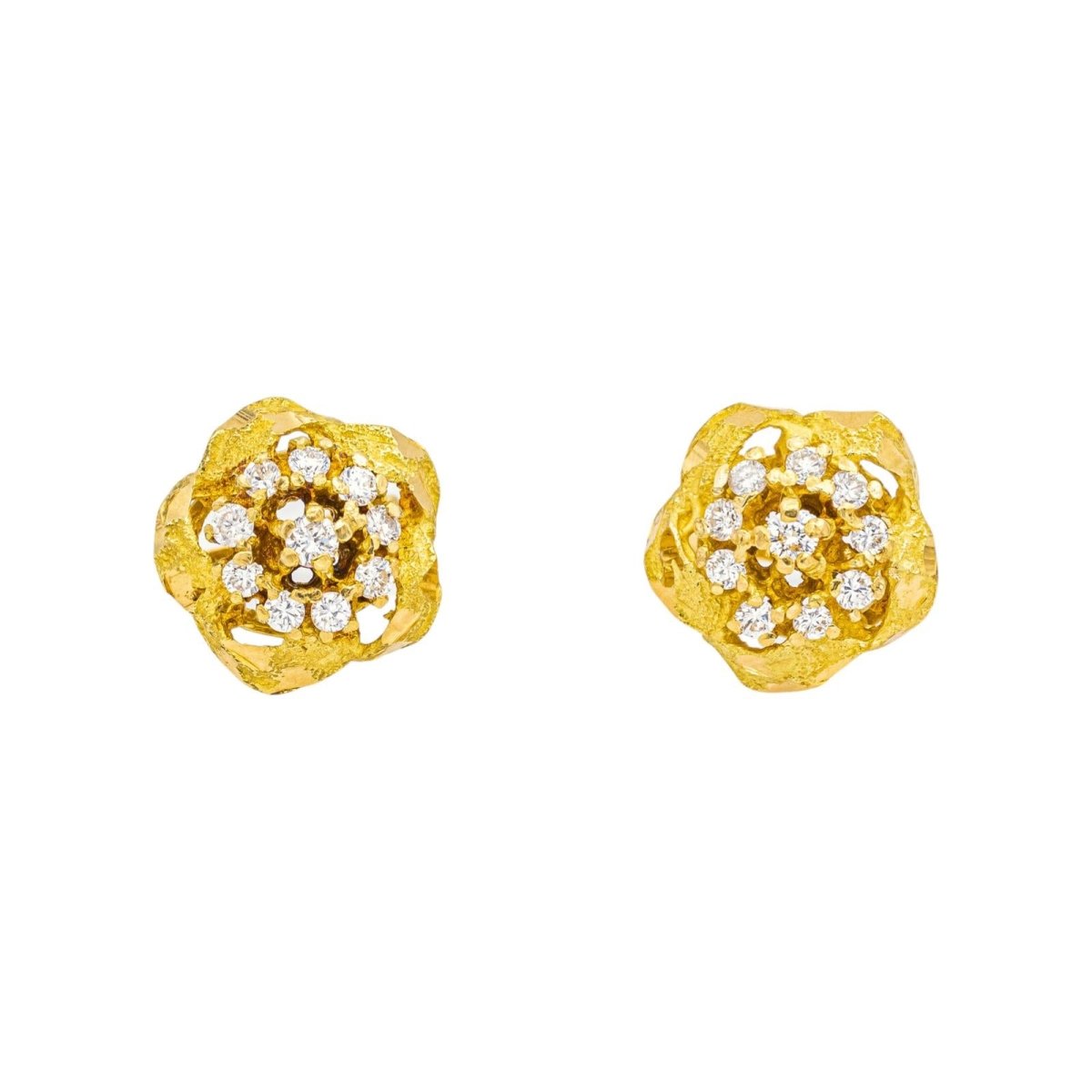 Boucles d'oreilles Or jaune Diamant - Castafiore