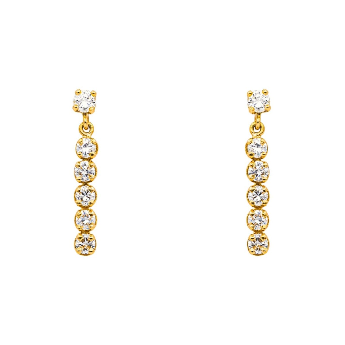 Boucles d'oreilles Or jaune Diamant - Castafiore