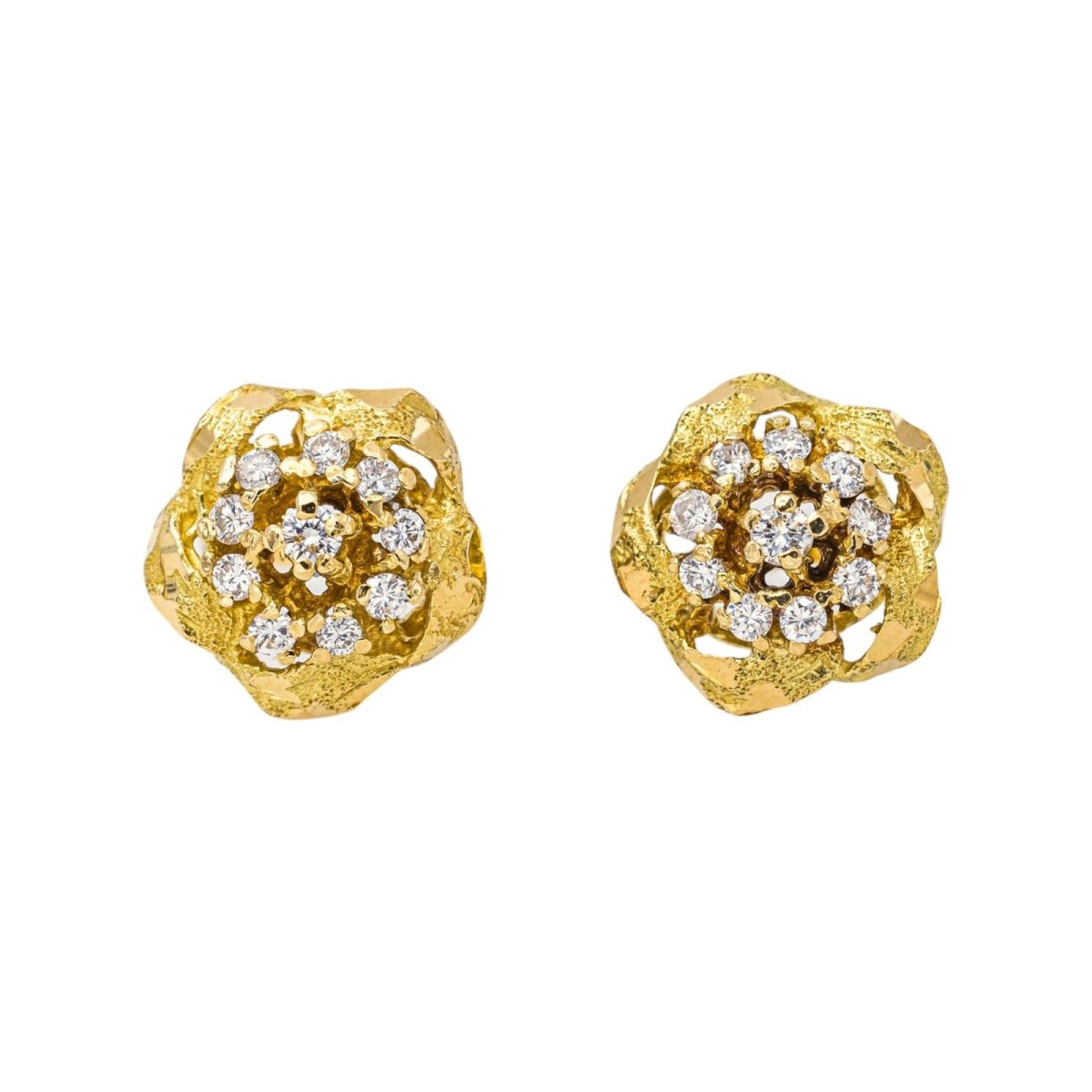 Boucles d'oreilles Or jaune Diamant - Castafiore