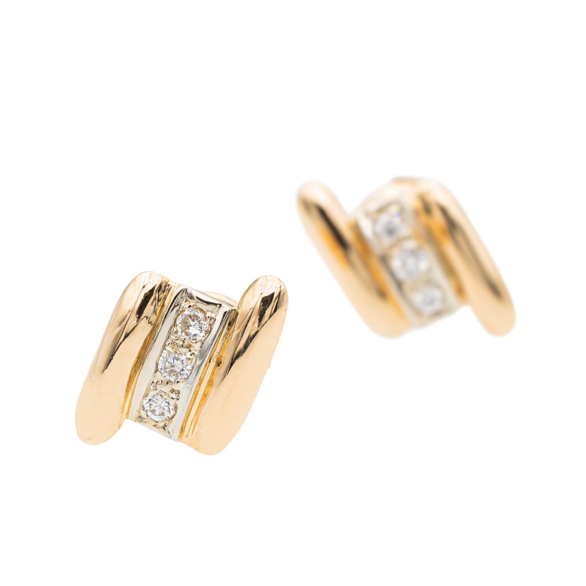 Boucles d'oreilles Or jaune Diamant - Castafiore