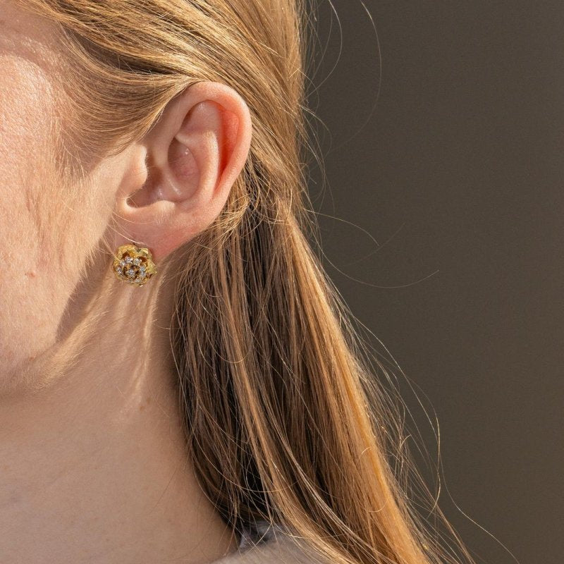 Boucles d'oreilles Or jaune Diamant - Castafiore