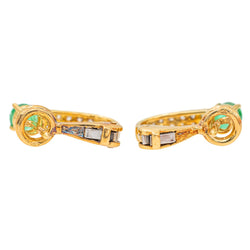 Boucles d'oreilles Or jaune Emeraude - Castafiore