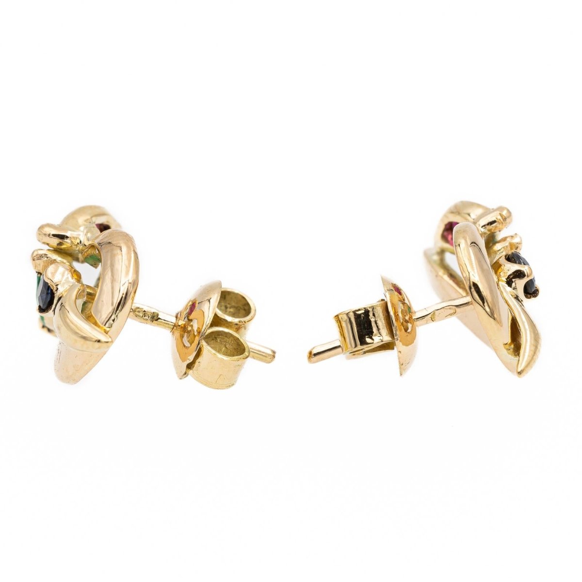 Boucles d'oreilles Or jaune Emeraude - Castafiore