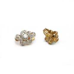Boucles d'oreilles - Or jaune et blanc et diamants - Castafiore