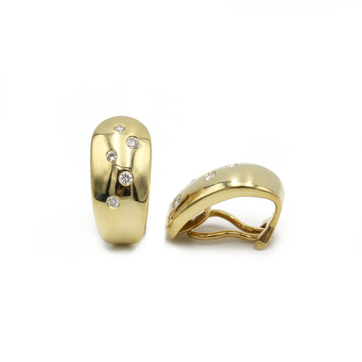 Boucles d'oreilles - Or jaune et diamants - Castafiore