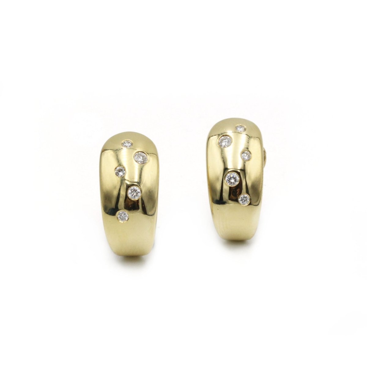 Boucles d'oreilles - Or jaune et diamants - Castafiore