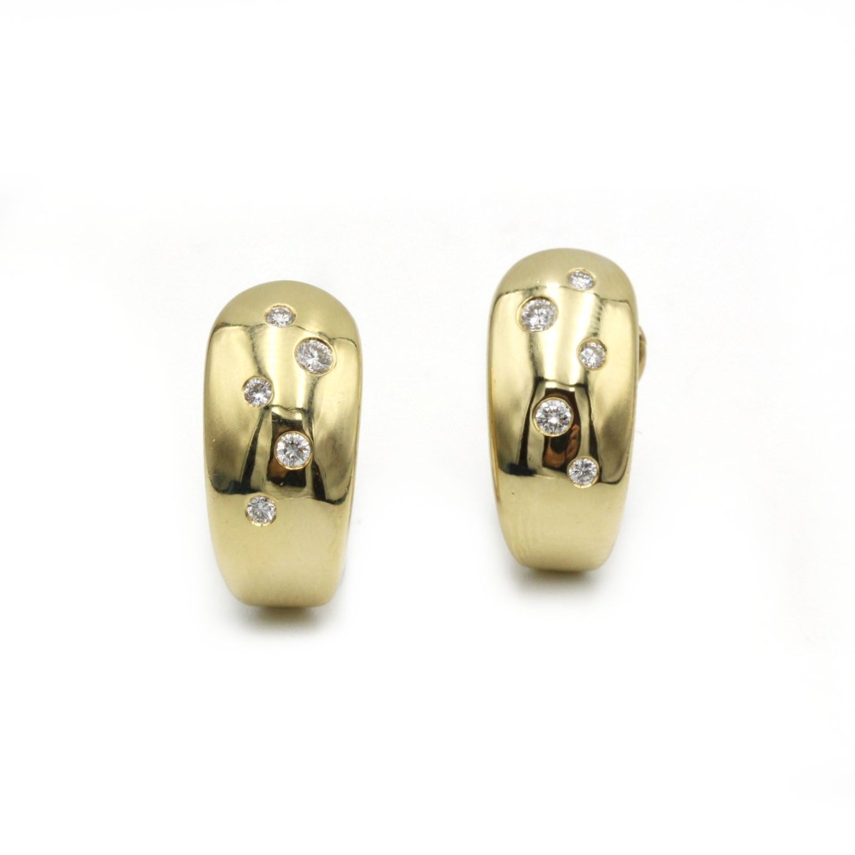 Boucles d'oreilles - Or jaune et diamants - Castafiore