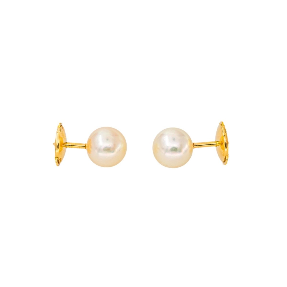 Boucles d'oreilles Or jaune Perle - Castafiore
