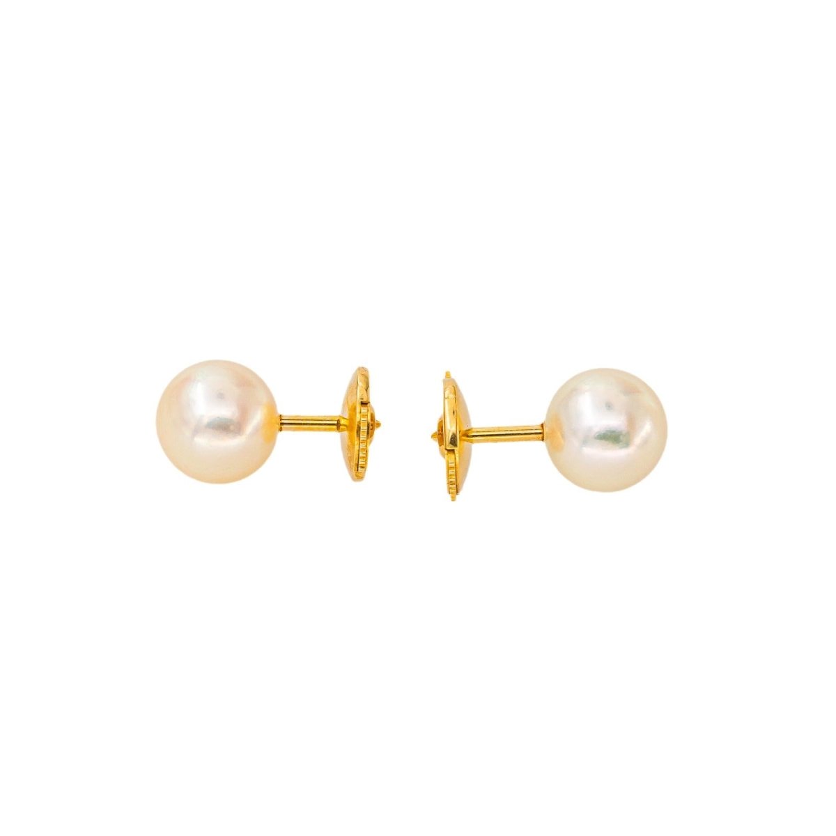 Boucles d'oreilles Or jaune Perle - Castafiore