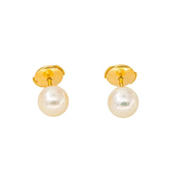Boucles d'oreilles Or jaune Perle - Castafiore