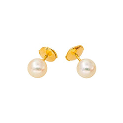 Boucles d'oreilles Or jaune Perle - Castafiore