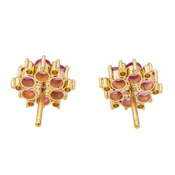 Boucles d'oreilles Or jaune Rubis - Castafiore