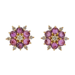 Boucles d'oreilles Or jaune Rubis - Castafiore