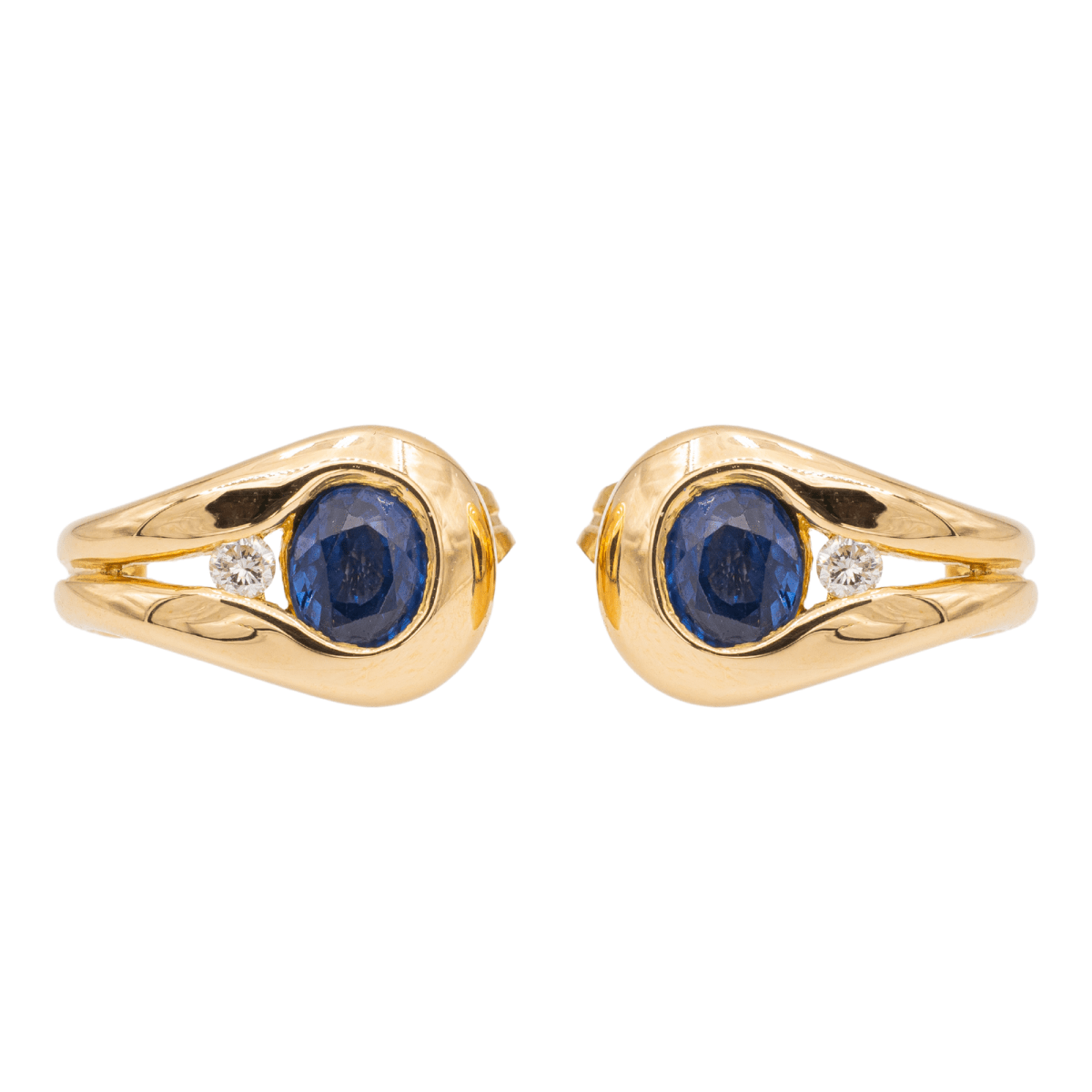 Boucles d'oreilles Or jaune Saphir - Castafiore