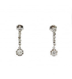 Boucles d'oreilles - Or. Platine & Diamants - Castafiore