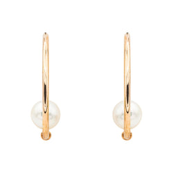 Boucles d'Oreilles Or Rose avec Perles - Castafiore