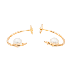 Boucles d'Oreilles Or Rose avec Perles - Castafiore