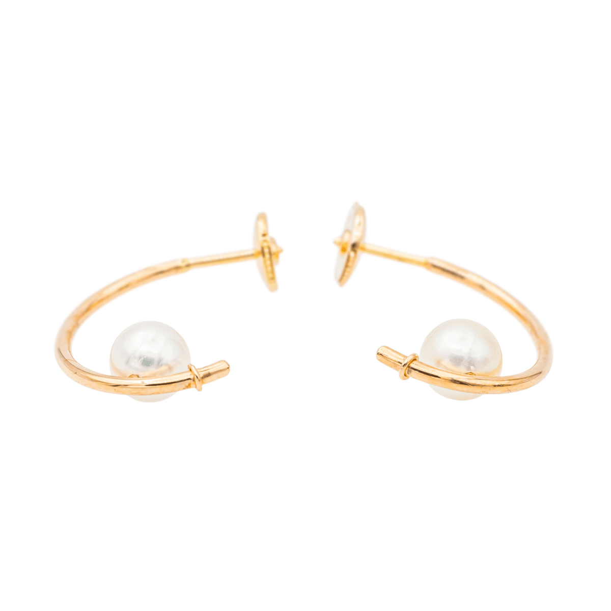 Boucles d'Oreilles Or Rose avec Perles - Castafiore