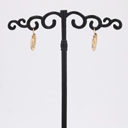 Boucles d'oreilles or rose créoles ciselé facetté - Castafiore