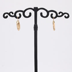 Boucles d'oreilles or rose créoles ciselé facetté - Castafiore