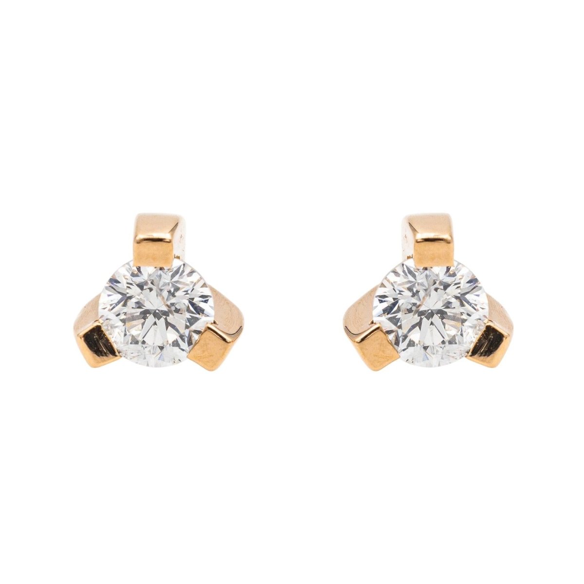Boucles d'oreilles Or rose Diamant - Castafiore