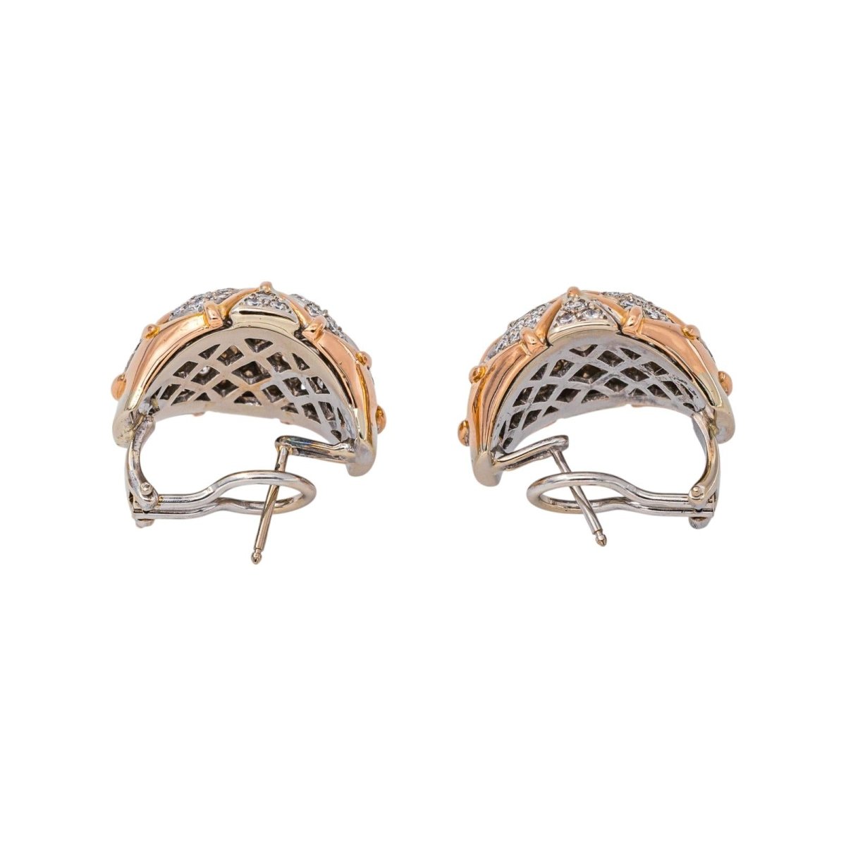 Boucles d'oreilles Or rose Diamant - Castafiore