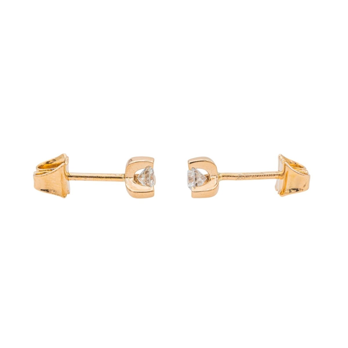 Boucles d'oreilles Or rose Diamant - Castafiore