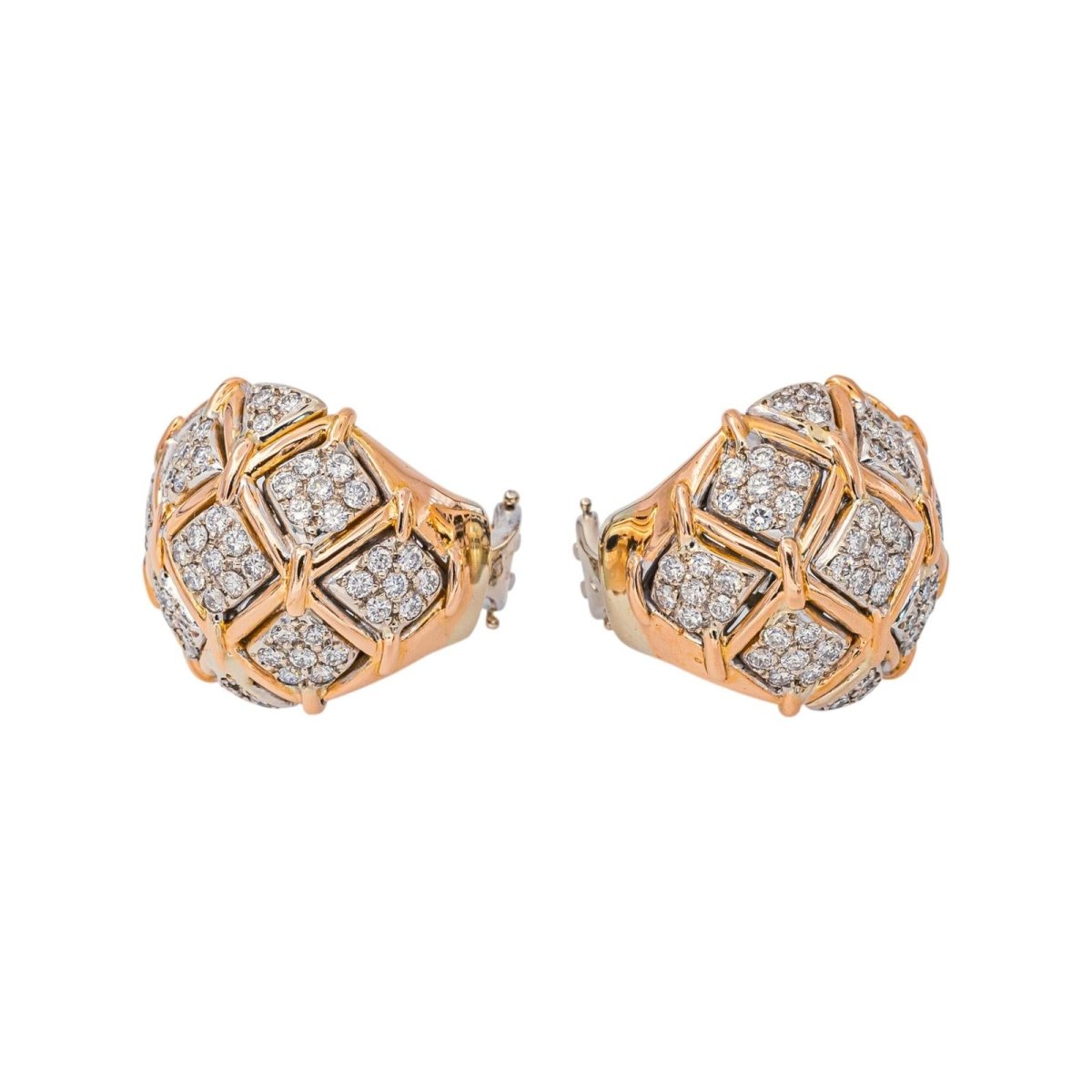 Boucles d'oreilles Or rose Diamant - Castafiore