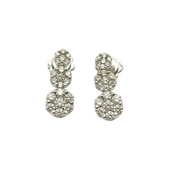 Boucles d'oreilles ORECCHINI en or blanc et diamants - Castafiore