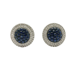 Boucles d'oreilles ORECCHINI en or blanc saphirs et diamants - Castafiore