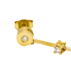 Boucles d'oreilles PAPARADSHA en or jaune, saphirs et diamants - Castafiore