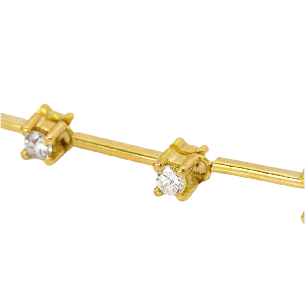Boucles d'oreilles PAPARADSHA en or jaune, saphirs et diamants - Castafiore