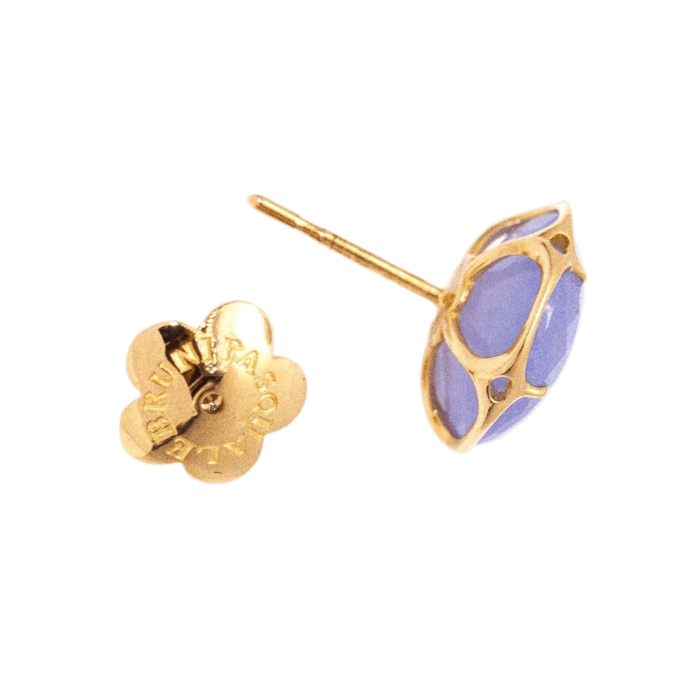 Boucles d'oreilles PASQUALE BRUNI "Bon Ton" en or rose et calcédoines - Castafiore