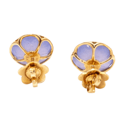 Boucles d'oreilles PASQUALE BRUNI "Bon Ton" en or rose et calcédoines - Castafiore