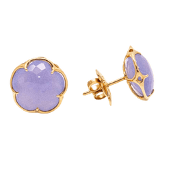 Boucles d'oreilles PASQUALE BRUNI "Bon Ton" en or rose et calcédoines - Castafiore