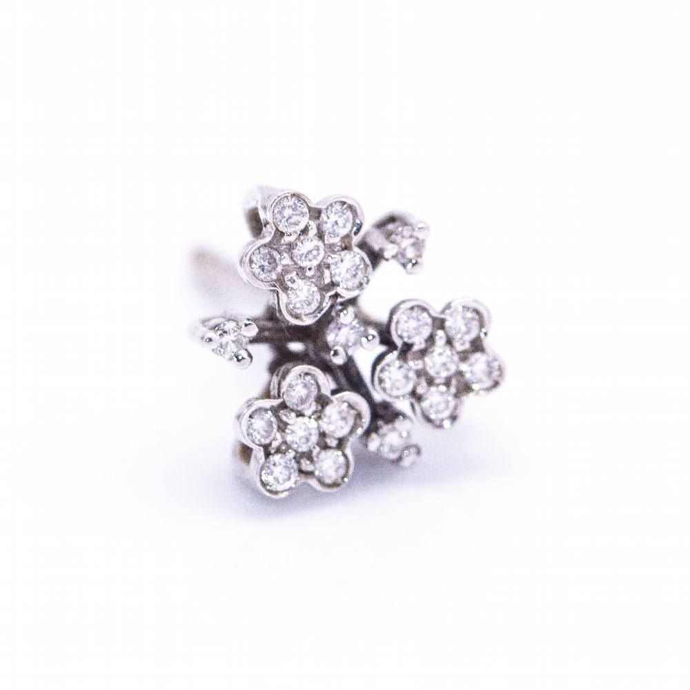 Boucles d'oreilles PASQUALE BRUNI fleurs en diamants - Castafiore