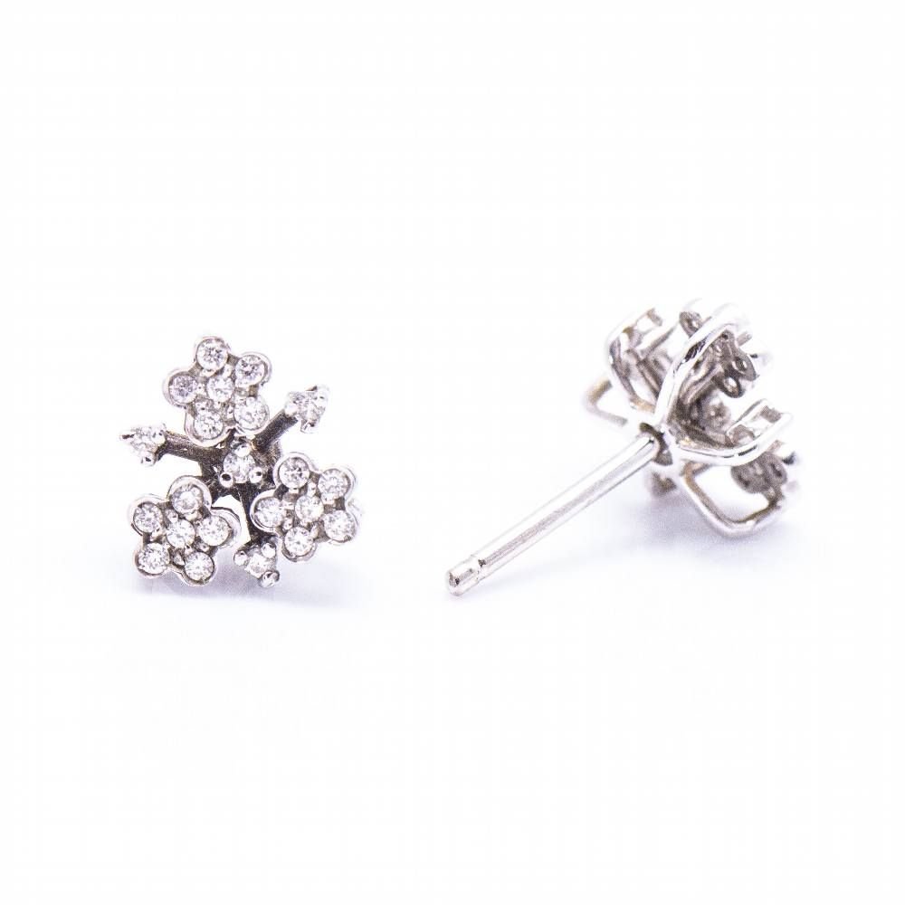 Boucles d'oreilles PASQUALE BRUNI fleurs en diamants - Castafiore