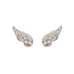 Boucles d'oreilles Pavées en or blanc et diamants - Castafiore