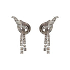 Boucles d'oreilles Pendantes BOUCHERON "Night and day" versatiles en or blanc et diamants - Castafiore