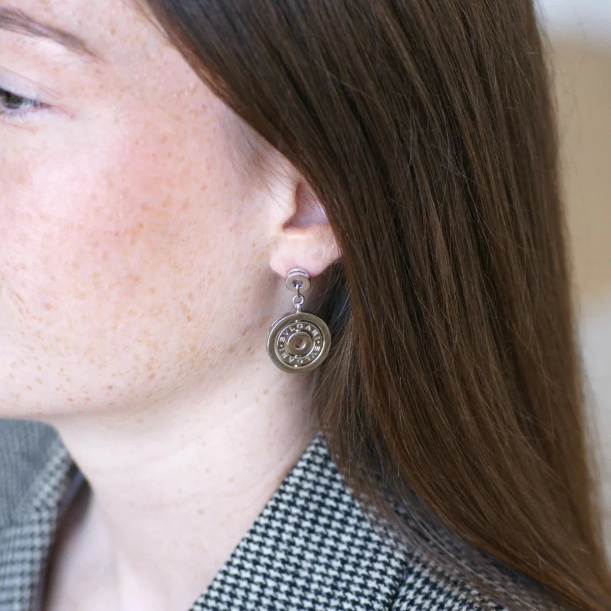 Boucles d'oreilles Pendantes BULGARI "Astrale" en or blanc - Castafiore