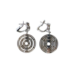 Boucles d'oreilles Pendantes BULGARI "Astrale" en or blanc - Castafiore